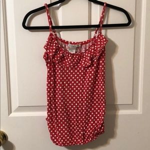 Red polka dot tank